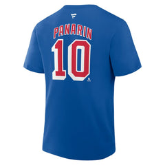 Artemi Panarin New York Rangers Fanatics Authentic Stack Name & Number T-Shirt Blue