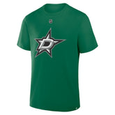 Jake Oettinger Dallas Stars Fanatics Authentic Stack Name & Number T-Shirt Kelly Green