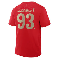 Alex DeBrincat Detroit Red Wings Fanatics Authentic Stack Name & Number T-Shirt Red