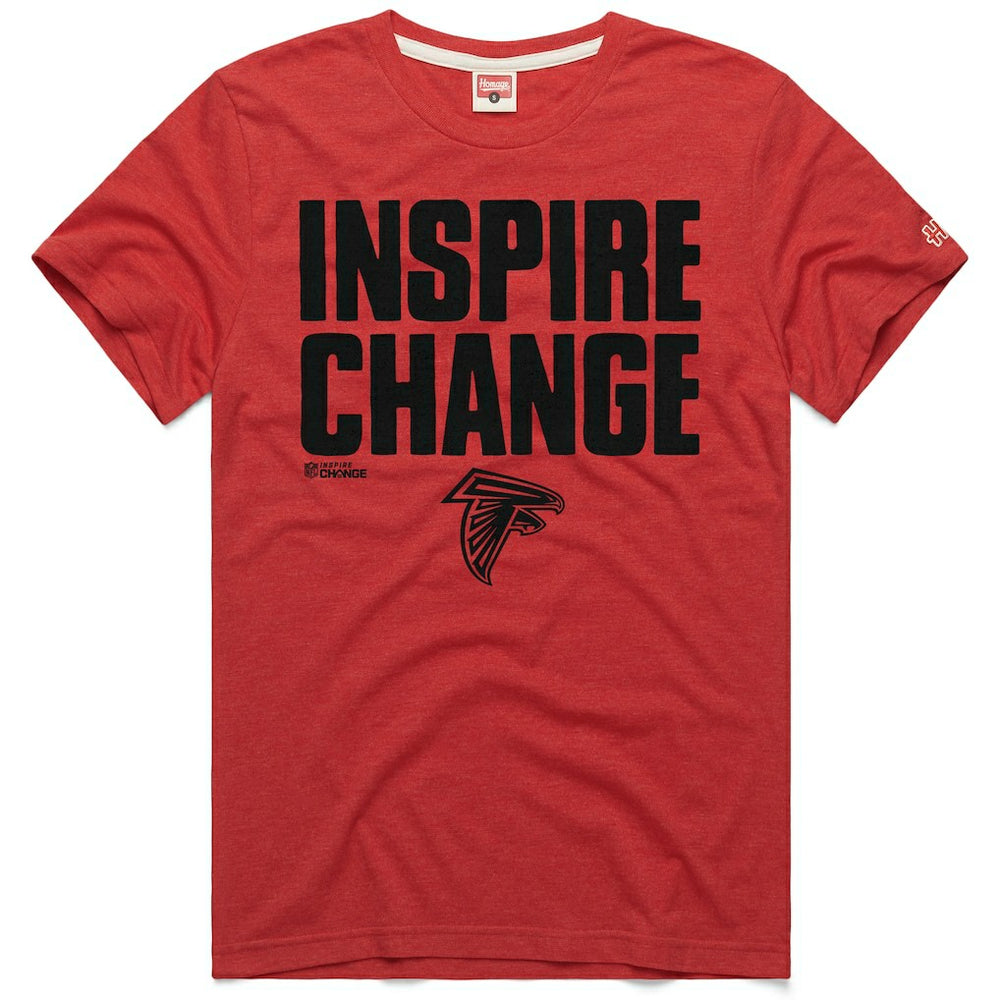 Atlanta Falcons Homage Unisex 2024 Inspire Change Tri-Blend T-Shirt - Red discount