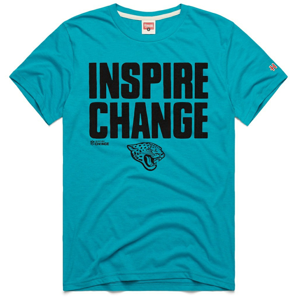 Jacksonville Jaguars Homage Unisex 2024 Inspire Change Tri-Blend T-Shirt - Teal cheap