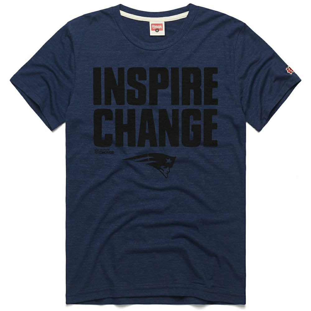 New England Patriots Homage Unisex 2024 Inspire Change Tri-Blend T-Shirt - Navy outlet