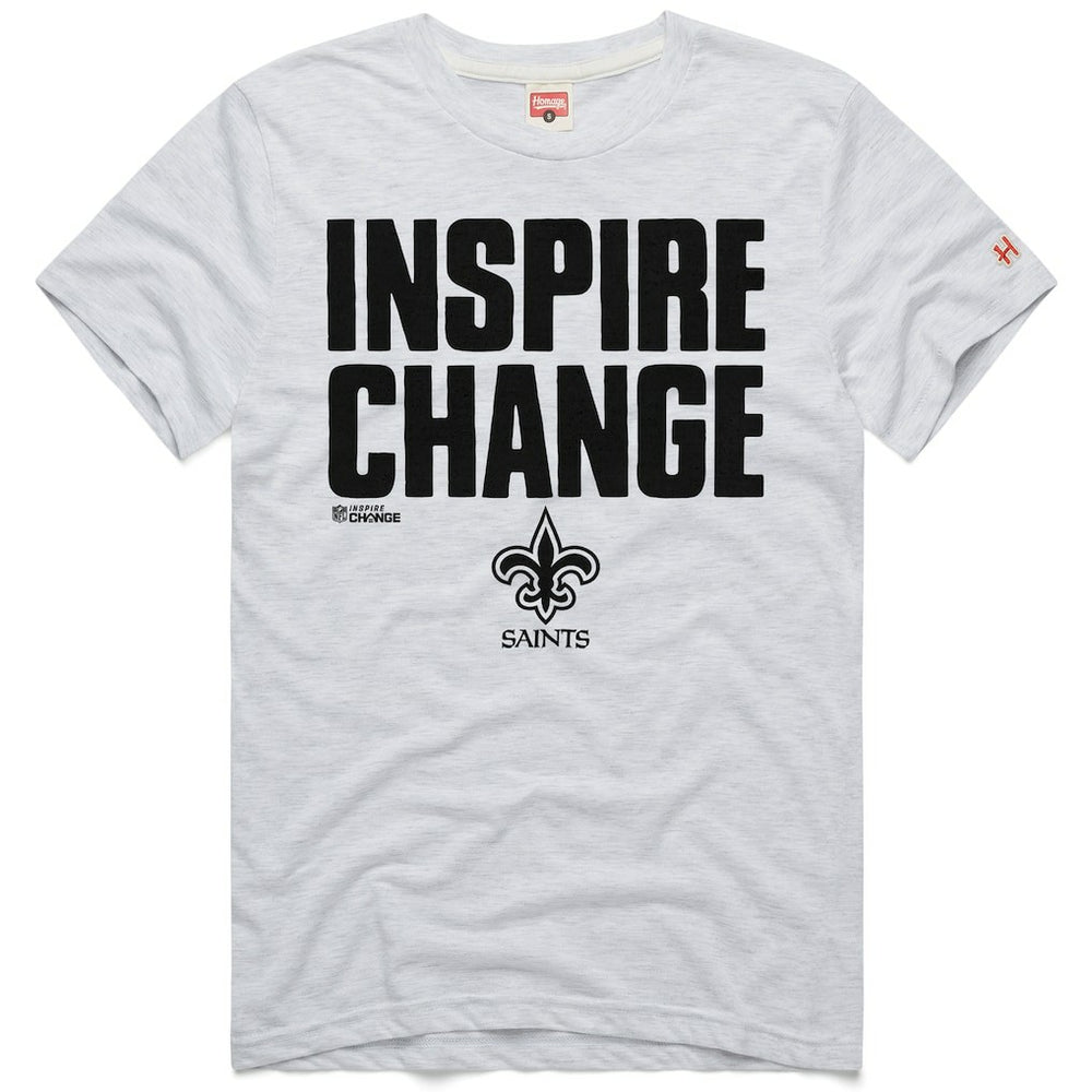 New Orleans Saints Homage Unisex 2024 Inspire Change Tri-Blend T-Shirt - Ash cheap