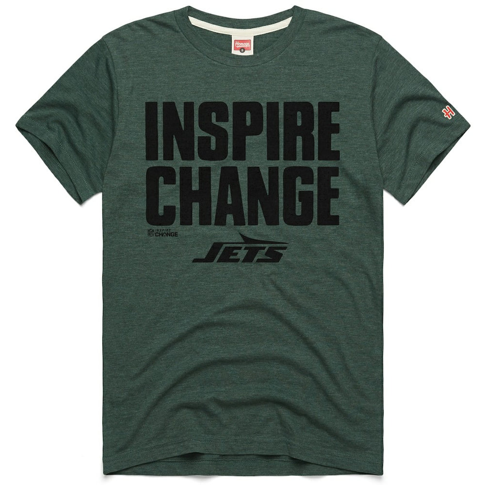 New York Jets Homage Unisex 2024 Inspire Change Tri-Blend T-Shirt - Green on sale