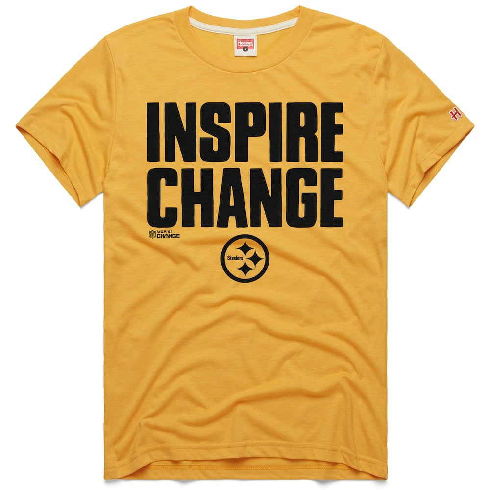Pittsburgh Steelers Homage Unisex 2024 Inspire Change Tri-Blend T-Shirt - Gold discount