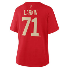 Dylan Larkin Detroit Red Wings Fanatics Women's Authentic Stack Name & Number T-Shirt Red