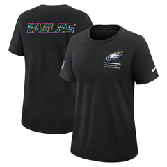 Philadelphia Eagles Women's 2025 NFL Crucial Catch Tri-Blend Dri-FIT T-Shirt - Black | Nike sale