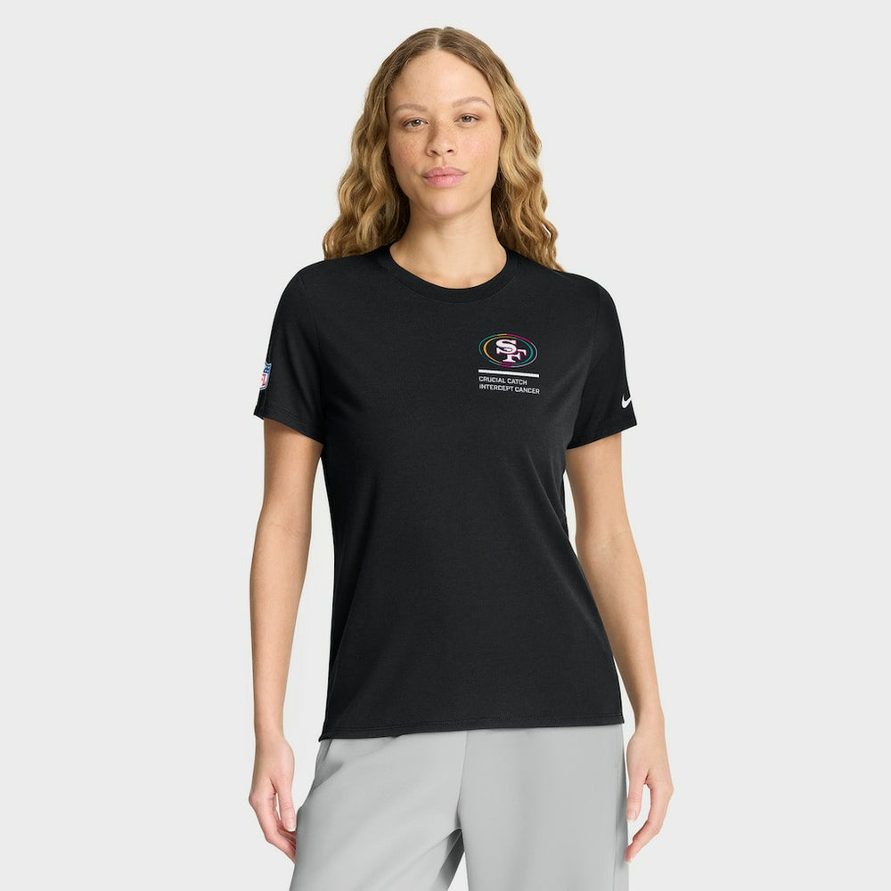 San Francisco 49ers Women's 2025 NFL Crucial Catch Tri-Blend Dri-FIT T-Shirt - Black | Nike online