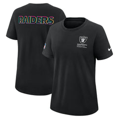 Las Vegas Raiders Women's 2025 NFL Crucial Catch Tri-Blend Dri-FIT T-Shirt - Black | Nike cheap