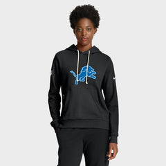 Detroit Lions Women's Throwback Sideline Standard Issue Dri-FIT Hoodie - Black | Nike sale
