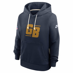 Green Bay Packers Women's Sideline Standard Issue Dri-FIT Hoodie - Navy | Nike outlet