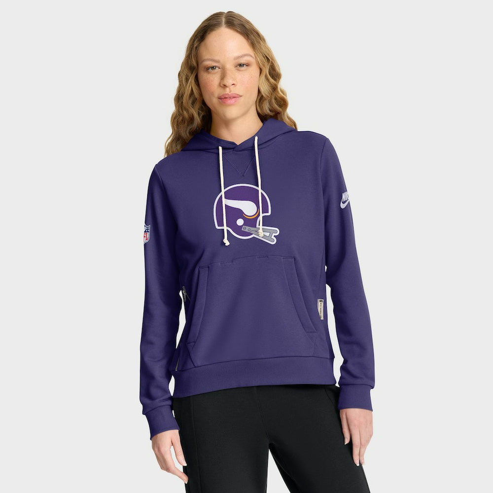 Minnesota Vikings Women's Throwback Sideline Standard Issue Dri-FIT Hoodie - Purple | Nike cheap