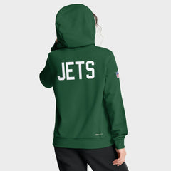 New York Jets Women's Throwback Sideline Standard Issue Dri-FIT Hoodie - Kelly Green | Nike cheap