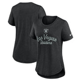 Las Vegas Raiders Women's Script Tri-Blend T-Shirt - Black | Nike for sale