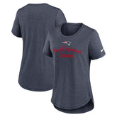 New England Patriots Women's Script Tri-Blend T-Shirt - Navy | Nike on sale
