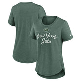 New York Jets Women's Script Tri-Blend T-Shirt - Green | Nike sale