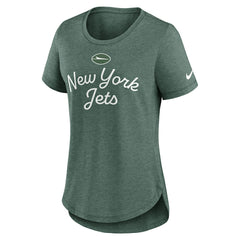New York Jets Women's Script Tri-Blend T-Shirt - Green | Nike sale