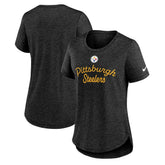 Pittsburgh Steelers Women's Script Tri-Blend T-Shirt - Black | Nike discount