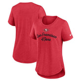 San Francisco 49ers Women's Script Tri-Blend T-Shirt - Scarlet | Nike online