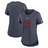 Houston Texans Women's Script Tri-Blend T-Shirt - Navy | Nike cheap
