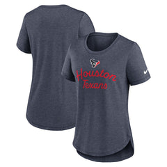 Houston Texans Women's Script Tri-Blend T-Shirt - Navy | Nike cheap