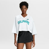 Miami Dolphins Women's Primetime Cropped Mesh Dri-FIT Fashion Jersey - White | Nike cheap
