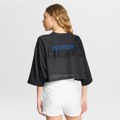 Detroit Lions Women's Primetime Cropped Mesh Dri-FIT Fashion Jersey - Black | Nike cheap