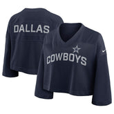 Dallas Cowboys Women's Primetime Cropped Mesh Dri-FIT Fashion Jersey - Navy | Nike online