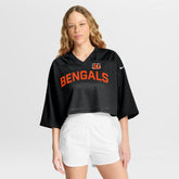 Cincinnati Bengals Women's Primetime Cropped Mesh Dri-FIT Fashion Jersey - Black | Nike discount
