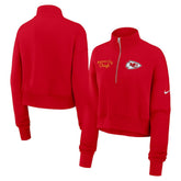 Kansas City Chiefs Women's Primetime Phoenix Half-Zip Sweatshirt - Red | Nike on sale