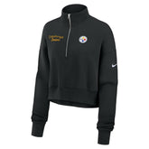 Pittsburgh Steelers Women's Primetime Phoenix Half-Zip Sweatshirt - Black | Nike discount