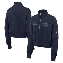 Dallas Cowboys Women's Primetime Phoenix Half-Zip Sweatshirt - Navy | Nike cheap