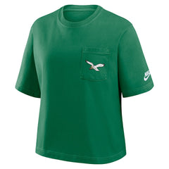 Philadelphia Eagles Women's Rewind Pocket Boxy T-Shirt - Kelly Green | Nike sale