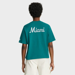 Miami Dolphins Women's Rewind Pocket Boxy T-Shirt - Aqua | Nike for sale