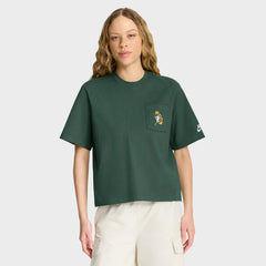 Green Bay Packers Women's Rewind Pocket Boxy T-Shirt - Green | Nike cheap