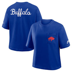 Buffalo Bills Women's Rewind Pocket Boxy T-Shirt - Royal | Nike online