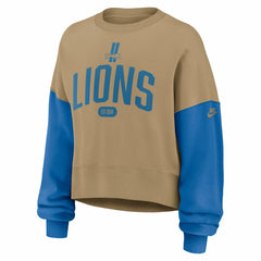 Detroit Lions Women's Oversized Rewind Pullover Sweatshirt - Tan | Nike sale