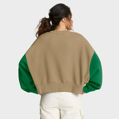 Philadelphia Eagles Women's Oversized Rewind Pullover Sweatshirt - Tan | Nike discount