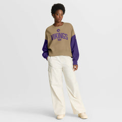 Minnesota Vikings Women's Oversized Rewind Pullover Sweatshirt - Tan | Nike online