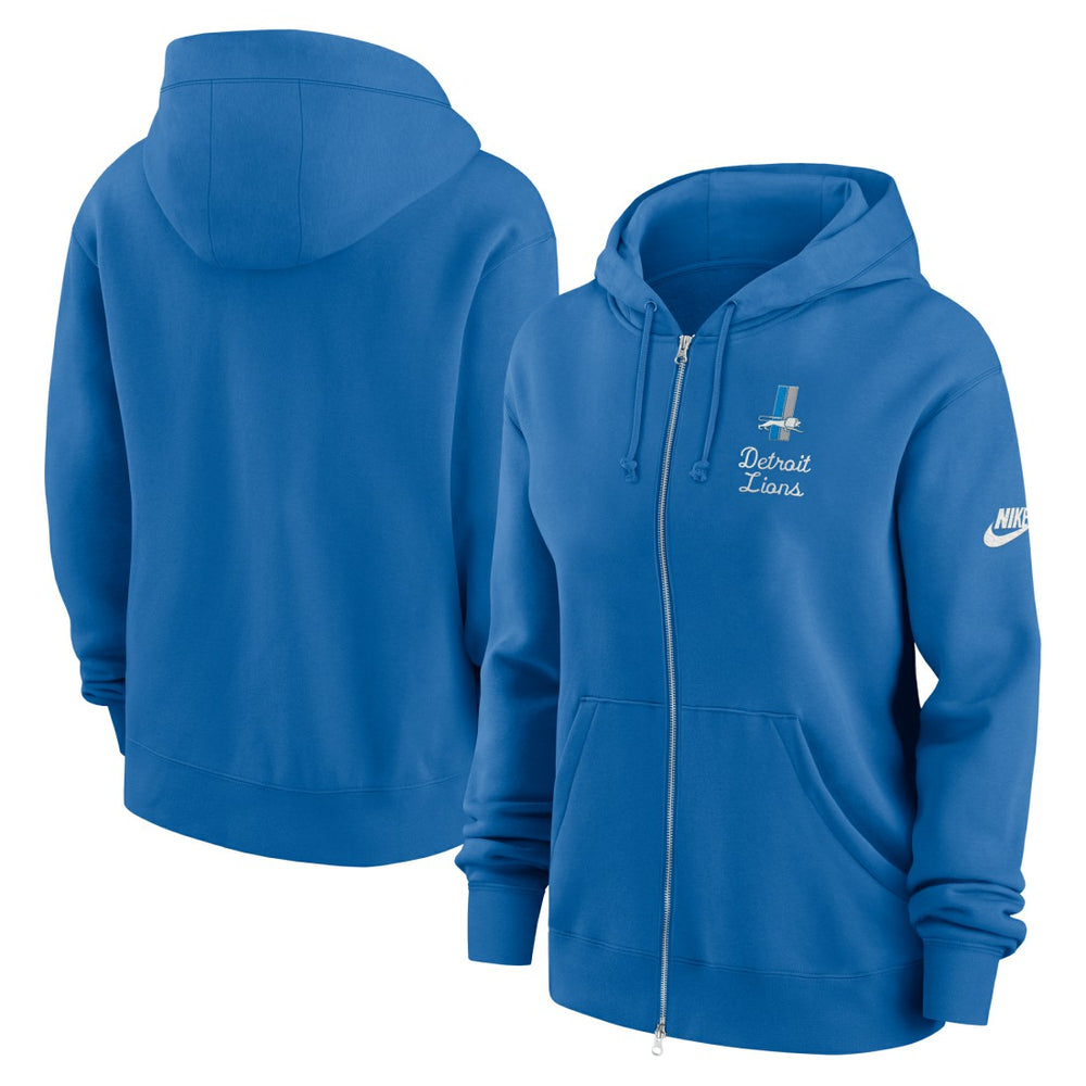 Detroit Lions Women's Phoenix Rewind Full-Zip Hoodie - Blue | Nike discount