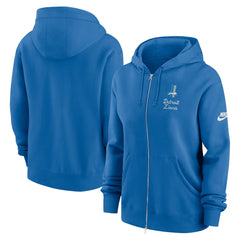 Detroit Lions Women's Phoenix Rewind Full-Zip Hoodie - Blue | Nike discount