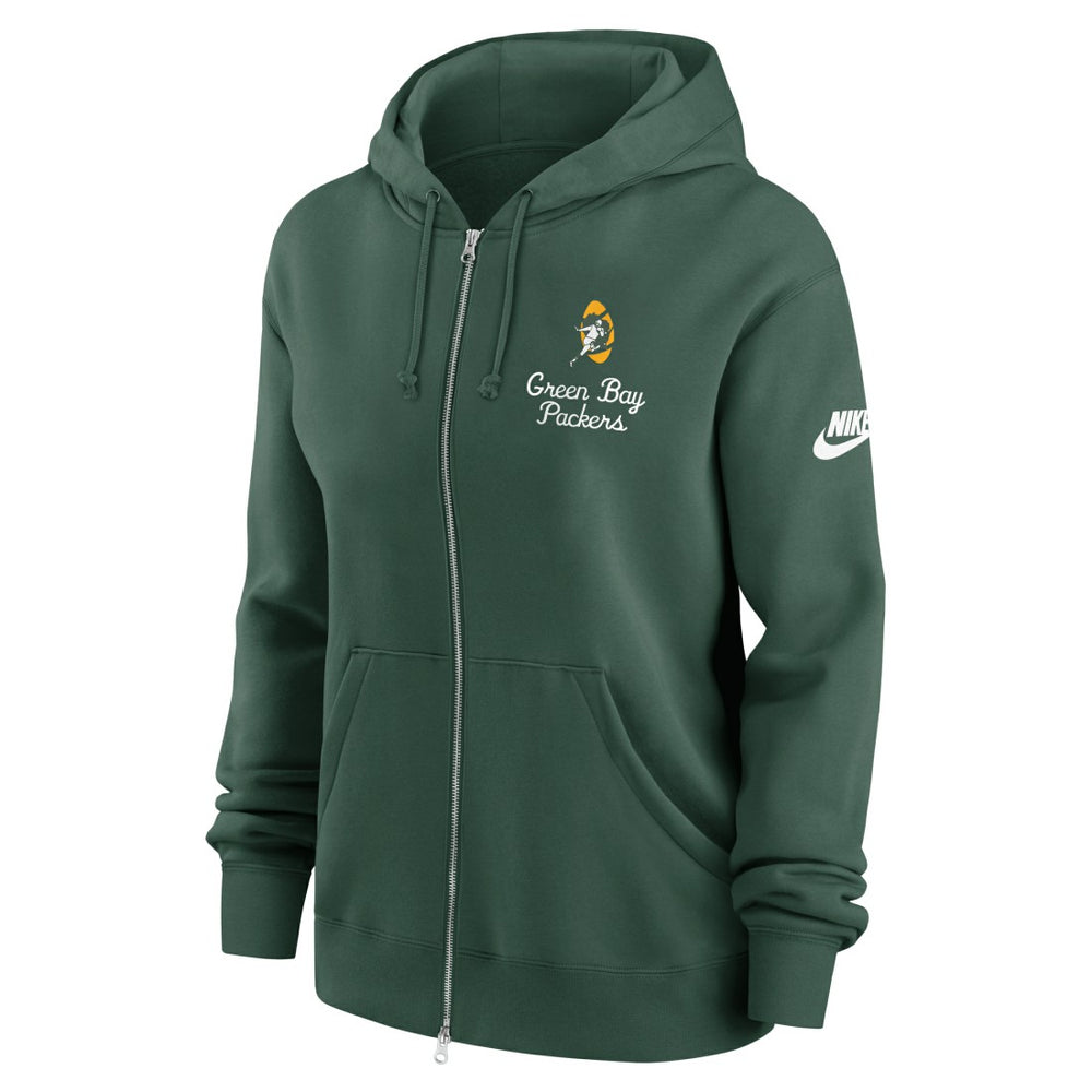 Green Bay Packers Women's Phoenix Rewind Full-Zip Hoodie - Green | Nike online