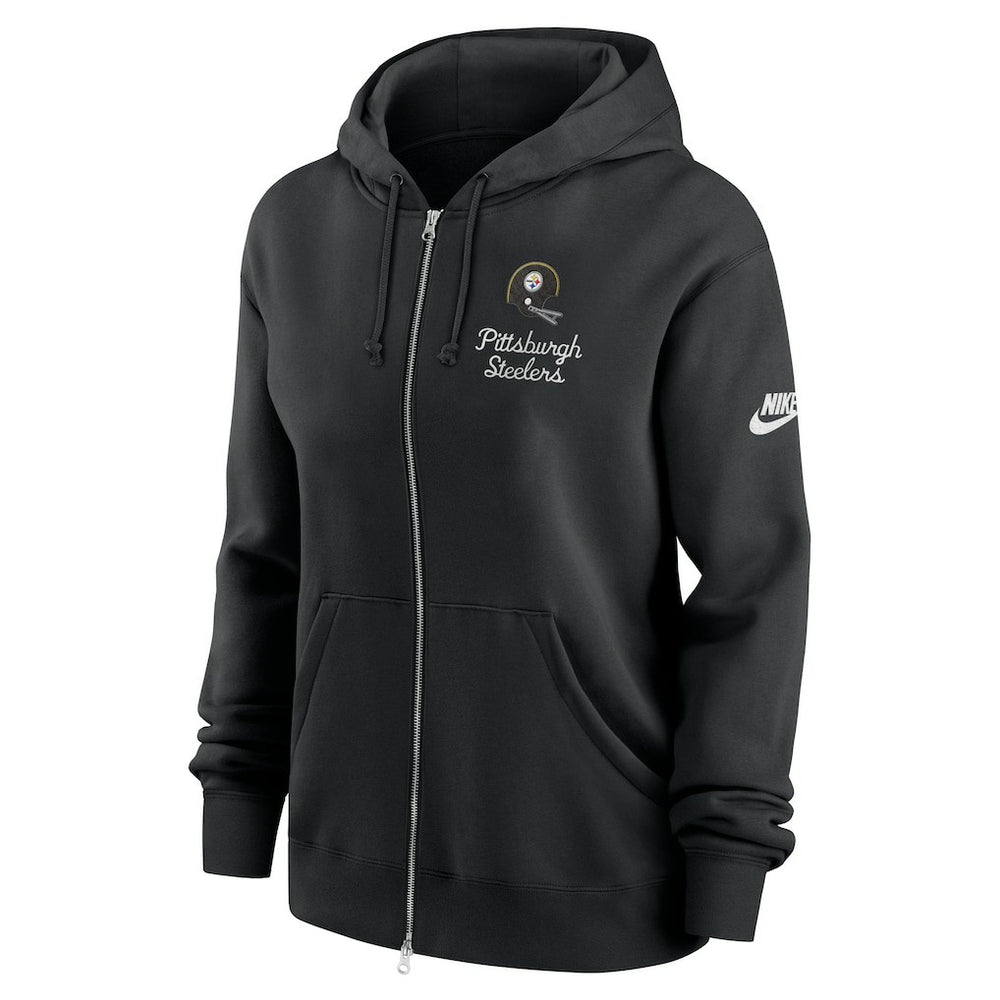 Pittsburgh Steelers Women's Phoenix Rewind Full-Zip Hoodie - Black | Nike for sale