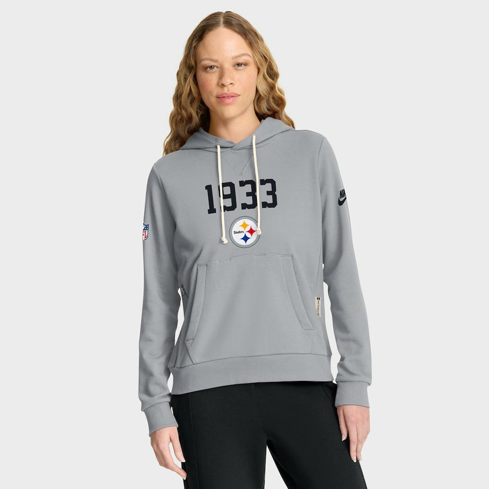 Pittsburgh Steelers Women's 1933 Sideline Standard Issue Dri-FIT Hoodie - Gray | Nike for sale
