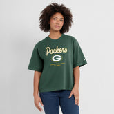 Green Bay Packers Women's Essential Script Relaxed Boxy T-Shirt - Green | Nike outlet