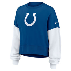 Indianapolis Colts Women's Oversized Color-Block Pullover Sweatshirt - Royal | Nike for sale