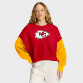 Kansas City Chiefs Women's Oversized Color-Block Pullover Sweatshirt - Red | Nike cheap