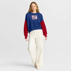 New York Giants Women's Oversized Color-Block Pullover Sweatshirt - Royal | Nike discount