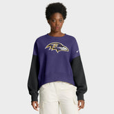 Baltimore Ravens Women's Oversized Color-Block Pullover Sweatshirt - Purple | Nike online