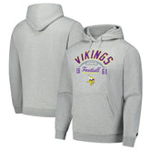 Minnesota Vikings Starter Pullover Hoodie - Heather Gray discount